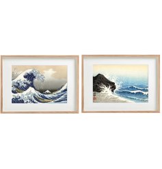 Stunning waves wall art this stunning piece can be displayed amongst other prints, or will stand out on its own.