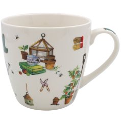 The Green Fingers range China Breakfast Mug, the perfect addition to your morning routine.