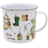 The Green Fingers Tin Mug, the perfect accessory for any garden enthusiast.