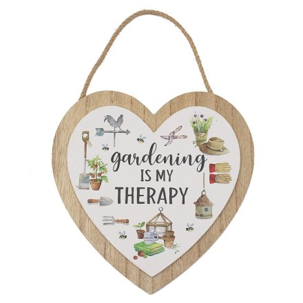 Gardening Is My Therapy Plaque.