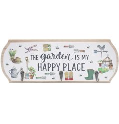Introducing the perfect addition to any garden lover's home - the Green Fingers "The Garden is My Happy Place" Plaque