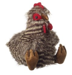 Add a rustic touch to the home with this delightful sitting hen made from super soft material with velvet style feet.