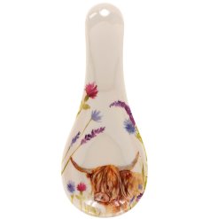 Introducing the Highland Cow spoon rest, a charming addition to your kitchenware collection.