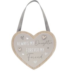 Surprise them with this sentimental gift that can be hung anywhere in the home from its grey ribbon. 