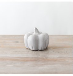 White Ceramic Pumpkin 11.4cm