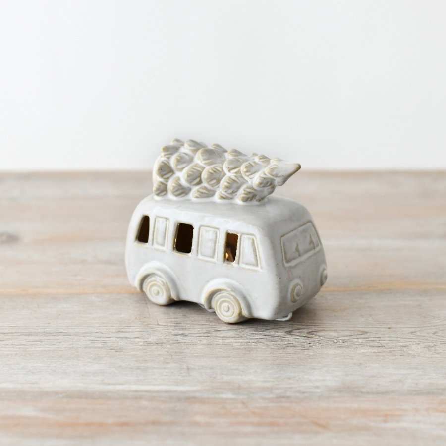 Car W/ Christmas Tree LED Light 11cm