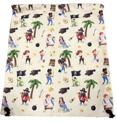A colourful and illustrative drawstring bag, part of the Jolly Rogers range.