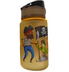 A children's drinks bottle in a pirate design.