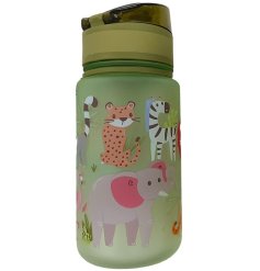 A colourful leak-proof bottle with animal illustrations.