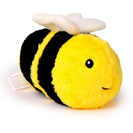 A plush doorstop in a bright and colourful bumble bee design. 