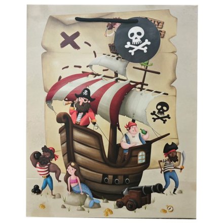 Jolly Rogers Pirates Gift Bag Large, 33cm