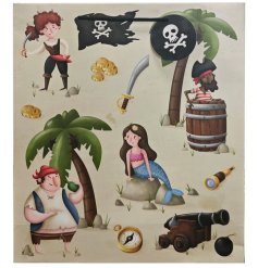 A fun extra large bag with an adventurous pirates illustration.