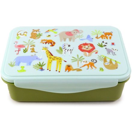 Lunch Container With Zoo Animal Print