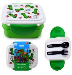 A little children's lunch box in a cool Minecraft design.