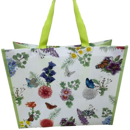Floral Designed Reusable Bag For Shopping, 40cm
