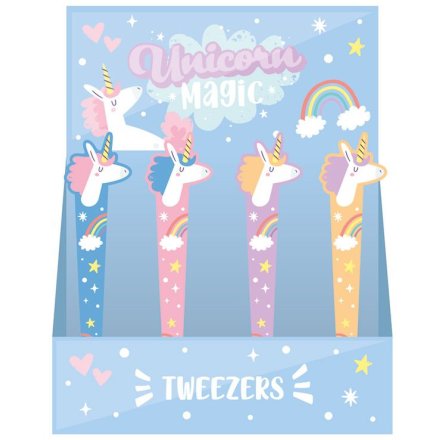 Charming Unicorn & Rainbow Shaped Tweezers, 4A 9cm