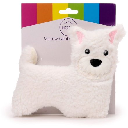 This Westie dog microwavable heat pack is sure to keep your customers warm during the colder months. 