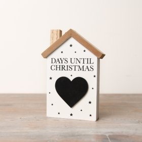 This charming wooden Christmas house countdown is both delightful and sweet