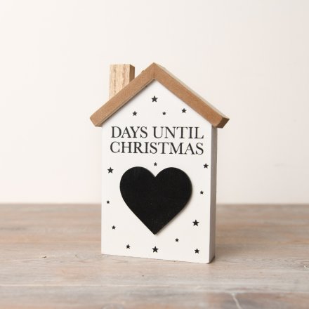 Wooden 'Days Until Christmas' House
