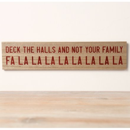 'Deck the Halls' Wooden Sign