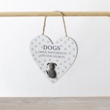 A shabby chic heart wooden plaque, to show your love for man best friend