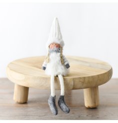 small sitting white doll decoration 