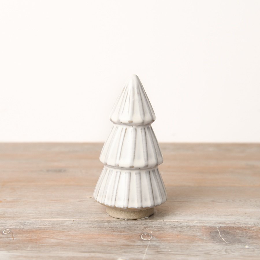 Bring natural elegance to your holiday decor with our White Reactive Glaze Tree Ornament. A stunning addition to your 