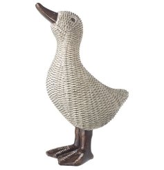 "Add charm to your decor with a delightful charm featuring a shiny silver duck design"