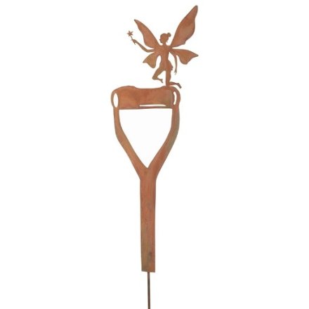 Perched Fairy on Stake Spade 66cm