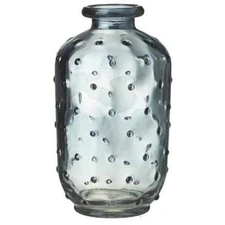 Tall Glass Mottled Bottle, 12.5cm