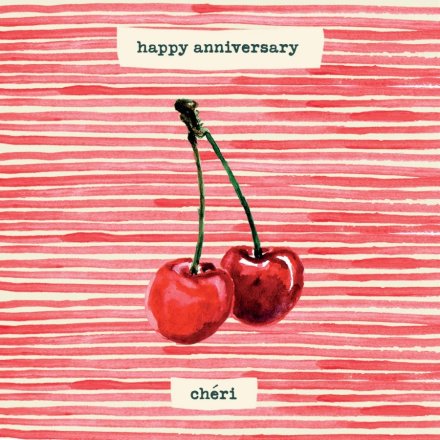 Happy Anniversary Cheri Card, 15cm