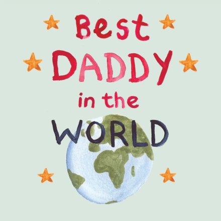 Best Daddy Planet Card, 15cm