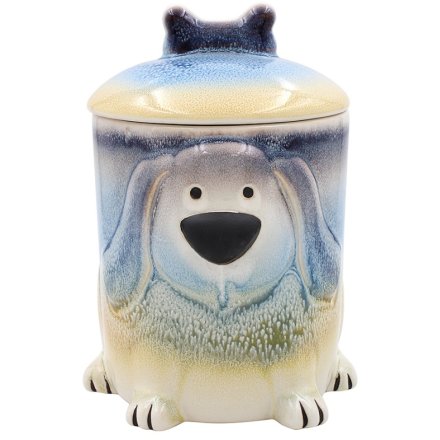 Blue Dog Treat Canister