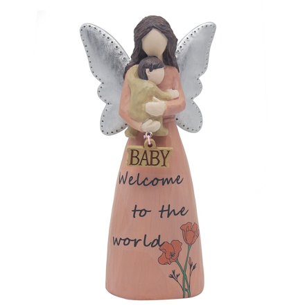Ceramic Angel & Baby Figure 