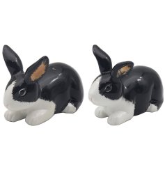 A lovely salt and pepper set crafted in the shape of rabbits.