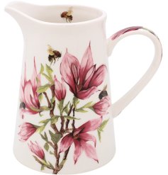 An elegant white jug in a nature inspired design.