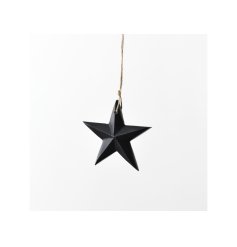 A sleek mango wood star complete with a jute string making it perfect for hanging. 