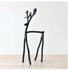 A wonderfully chic and stylish metal reindeer, boasting a matte finish