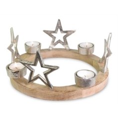 Transform your dinner party with the stunning Metal Star Tea Light Candle holder ring deco. Perfect for any occasion.