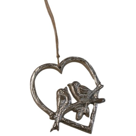 Heart Metal Hanger w/ Birds