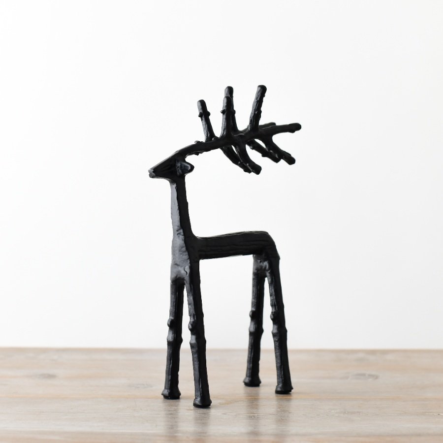 Black Reindeer Ornament 35cm