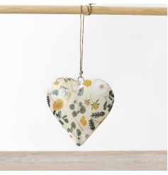 Floral Hanging Heart 8cm