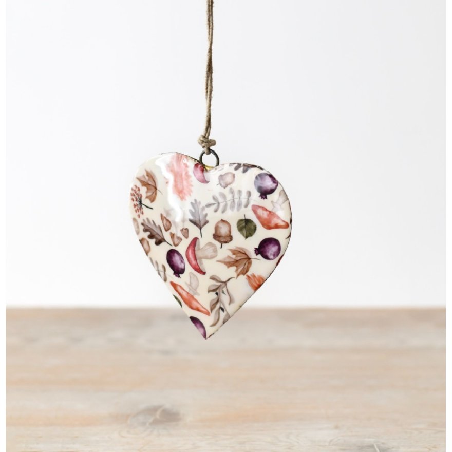 Autumnal Hanging Heart 8cm