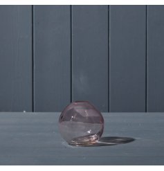 Introducing our stunning Lavender Globe Glass Vase, the perfect addition to any home decor.