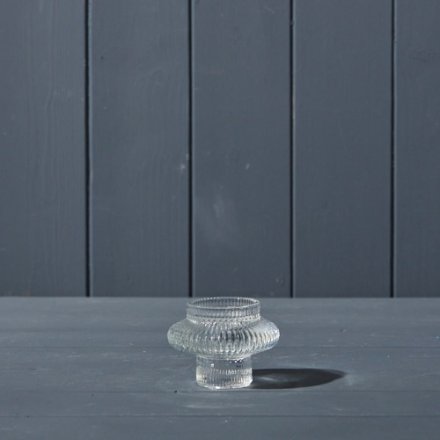 Clear Two-Way Candle Holder (6cm)