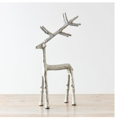 Silver Aluminium Reindeer 28cm