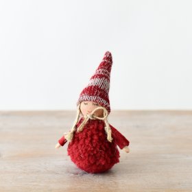 Discover our latest arrival, the delightful Red Fabric Doll. A charming addition to any collection.