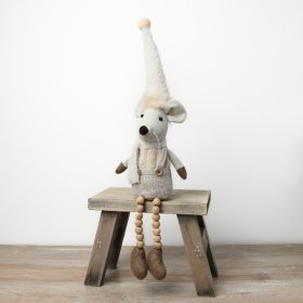 Elevate your woodland decor with our Fabric Sitting Boy Mouse - perfect for adding a whimsical touch!