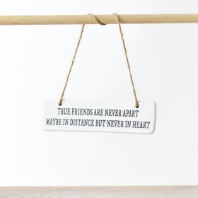 Keep loved ones close with our ceramic sign - a heartfelt reminder they're always with you.