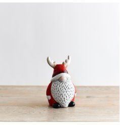 Red Santa W/ Deer Hat 